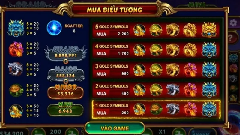 Giới thiệu nổ hũ Thần Thú tại Choangclub