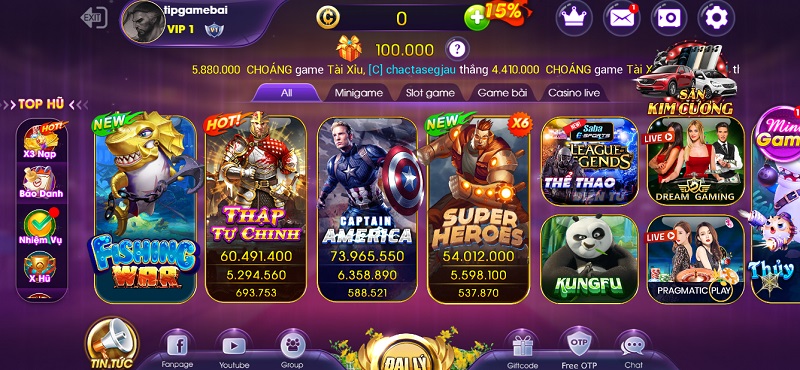 Kho Game Choáng Club Phong Phú, Đa Dạng